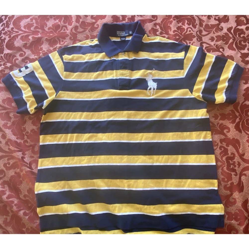 Ralph Lauren Big Pony Polo 90s Shirt 2X Big Rugby Preppy Golf s42